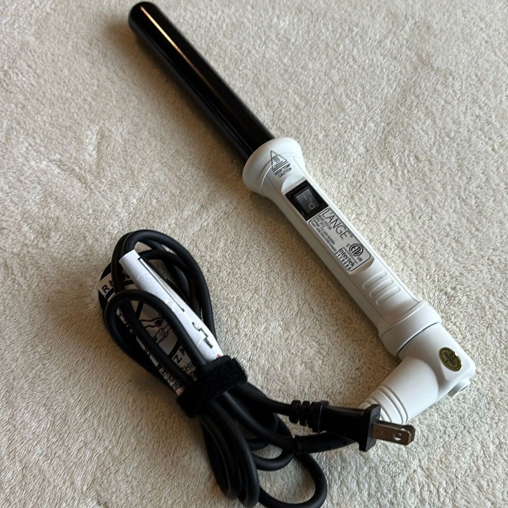 L'ANGE Curling Wand‎ Iron 1” Lange Lustre 32mm Tourmaline Digital White HT015B